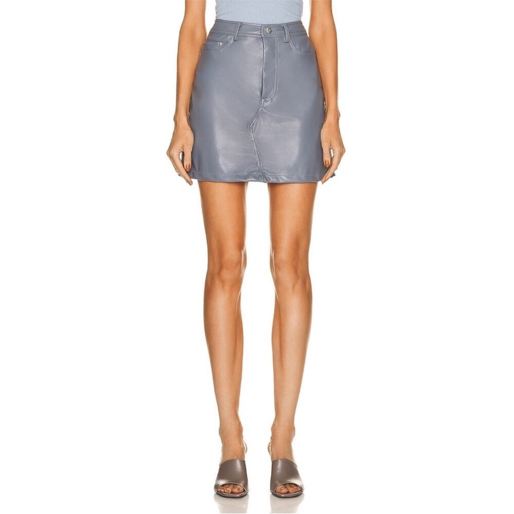 Jonathan Simkhai Gabbie Eco Vegan Leather Mini Skirt